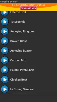 Annoying Sounds android App screenshot 1